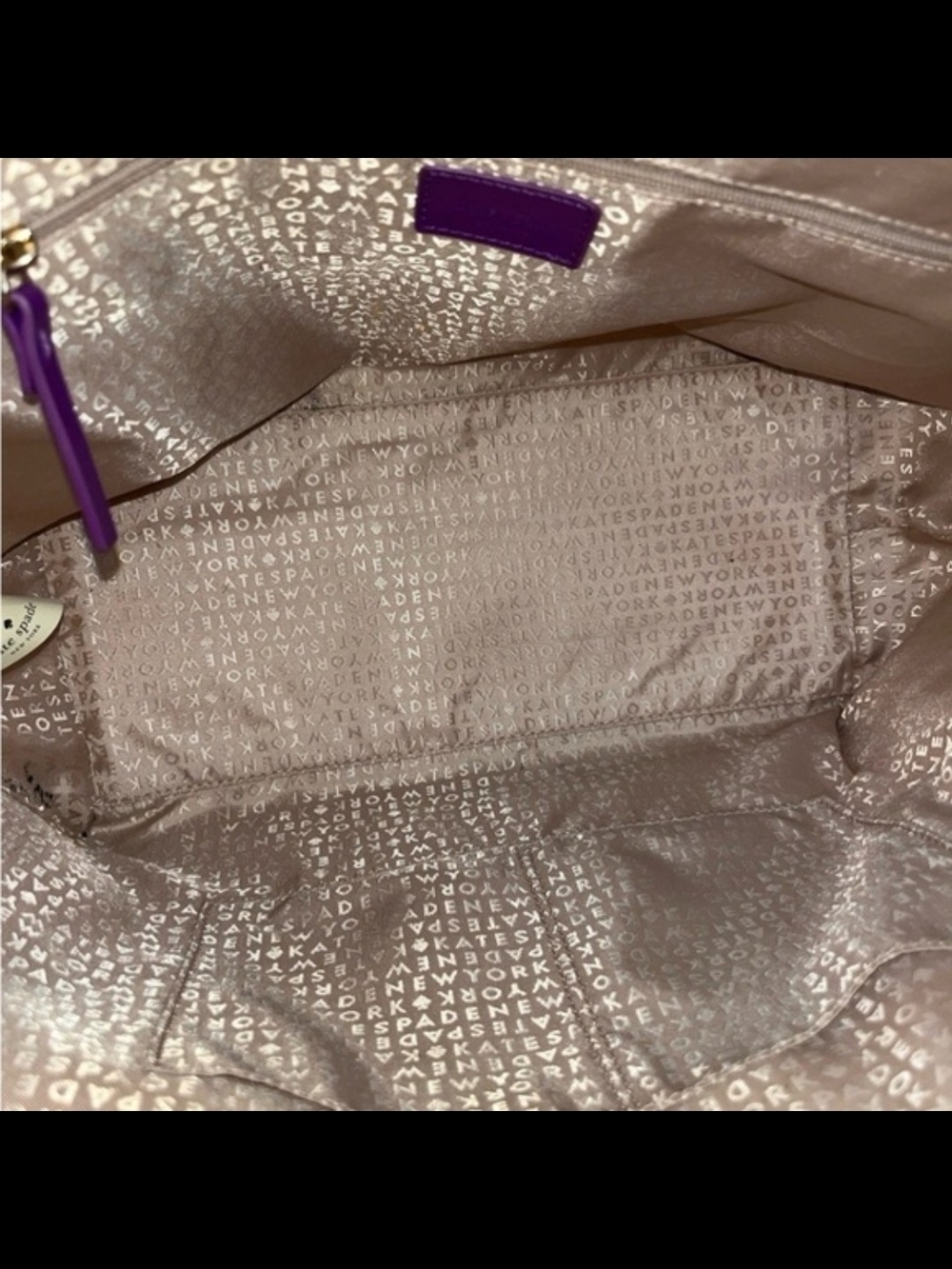New Kate Spade Sophie Camellia Street Purple Tote Bag - Picture 6 of 7